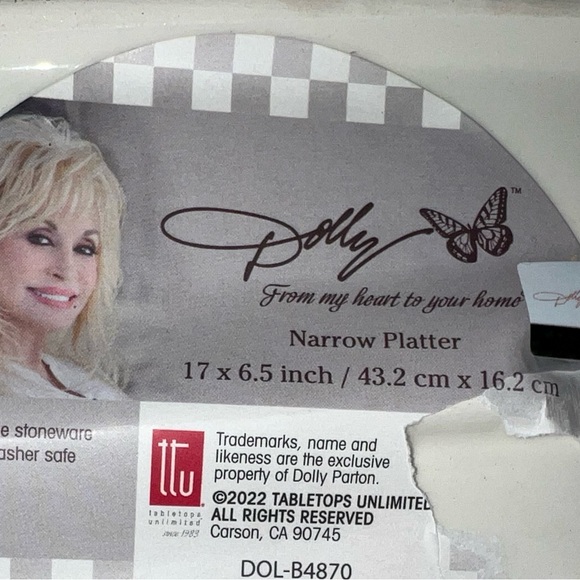 Rectangular Platter with Green Tree Design - Picture 4 of 4